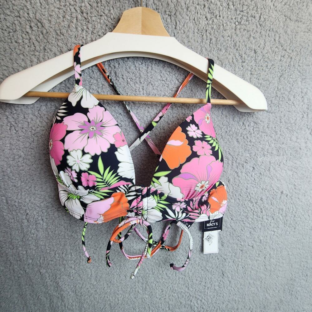 NWT Salt + Cove Juniors' Shirred and Bralette Bikini Tops Size D/DD